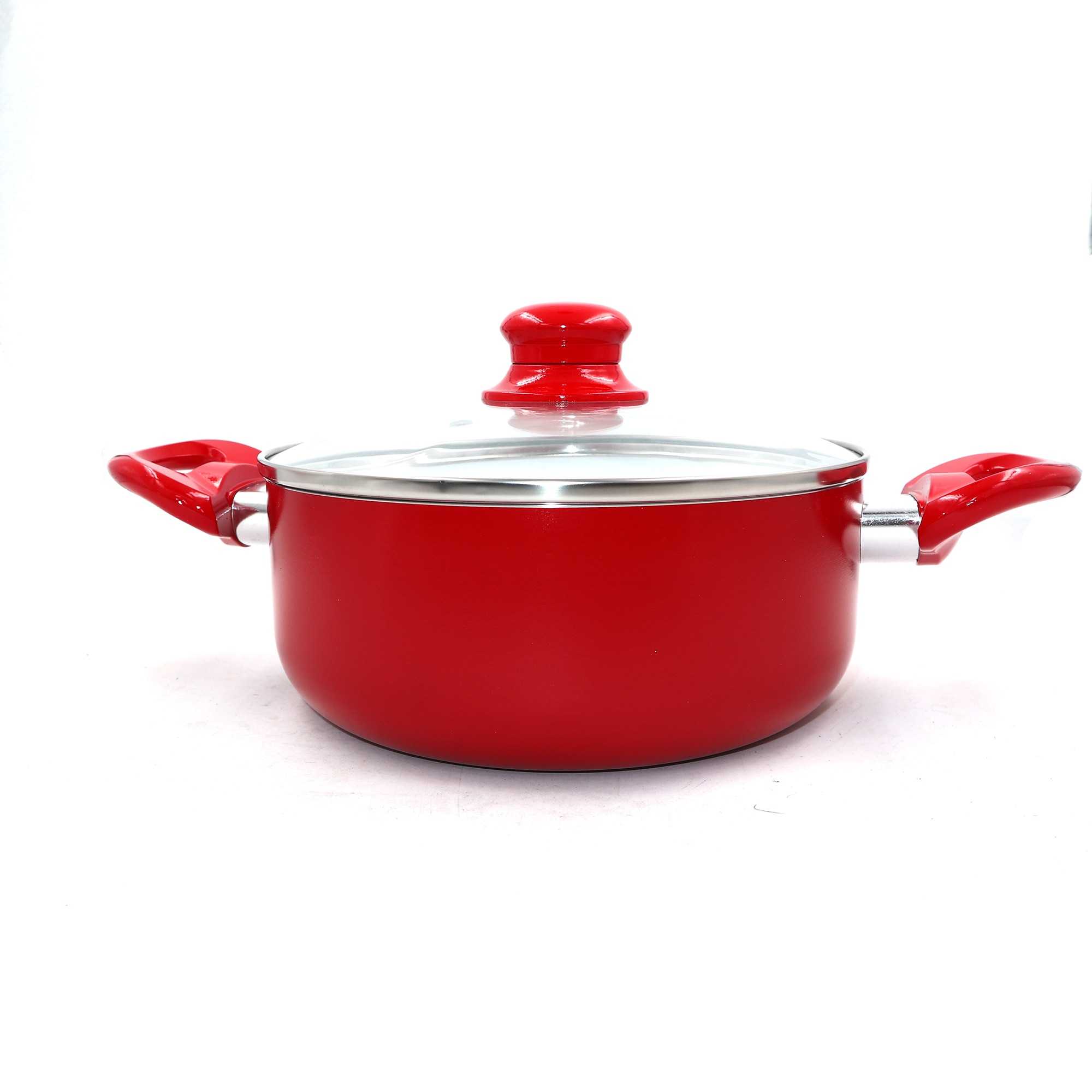 Green / Red Ceramic Coating Cookware Set