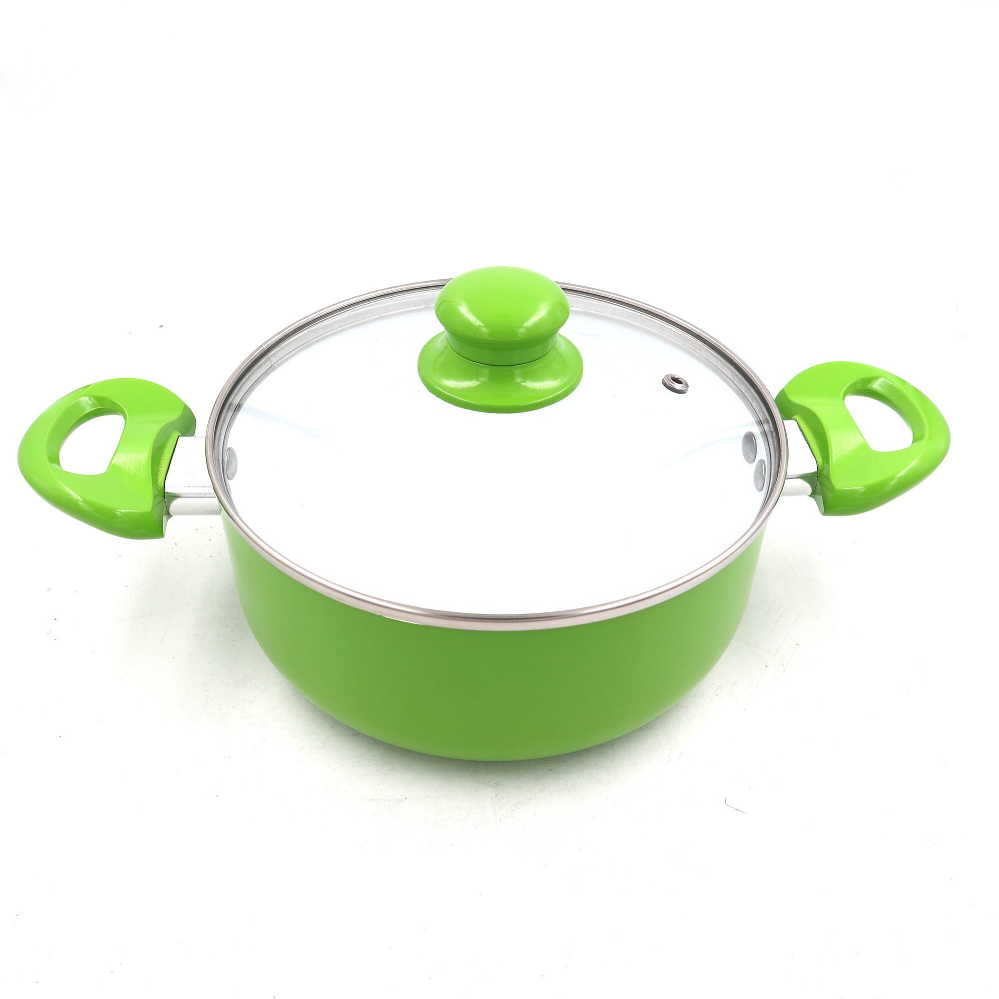 Green / Red Ceramic Coating Cookware Set